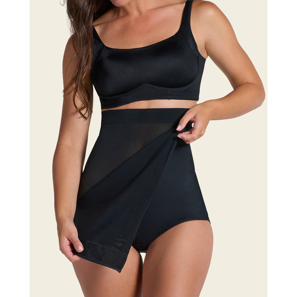 Leonisa Women's Black Firm Control Adjustable Compression Briefs