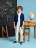 Sinsay Boy's Navy Button-Up V Neck Sweater | Sinsay In Lebanon