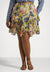 Lauren Ralph Lauren Women's Cream/Blue Multi Floral Ruffle-Trim Georgette Skirt | Lauren Ralph Lauren In Lebanon