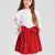 Sinsay Girl's Red With Large Bow Min Skirt