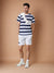 Sinsay Men's White & Navy Striped Short Sleeve T-Shirt | Sinsay In Lebanon