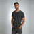 Sinsay Men's Dark Gray Plain V-Neck T-Shirt
