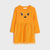 Sinsay Baby Girl's Orange Printed Tulle Long Sleeve Dress