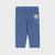 Blue toddler pants with an elastic waistband, side pockets, and a small 'ENJOY TOGETHER' brand patch on the back right pocket, shown against a light gray background.