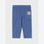 Blue toddler pants with an elastic waistband, side pockets, and a small 'ENJOY TOGETHER' brand patch on the back right pocket, shown against a light gray background.