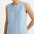 Levi'S Women's Light Blue Vertical Button-Front Sleeveless Blouse