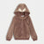 Sinsay Girl's Brown Animal Printed Hooded Jacket
