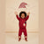 Sinsay Baby Girl's Red Legs Embroidered Reindeer Sweatpants