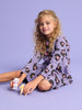Sinsay Girl's Purple Animal Printed Dress