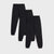 Sinsay Boy's Black Cuffed Ankles & Elastic Waistband Jogger 3 Pack Sweatpants