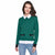 Karl Lagerfeld Paris Women's Green Layered-Look Collar Sweater