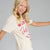 Sinsay Girl's White Short Sleeve Crew Neck Printed T-Shirt