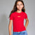 Sinsay Girl's Red Short Sleeve Crew Neck T-Shirt