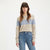 Levi's Women's Beige & Blue Crewneck Sweater