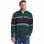 Weathproof Vintage Men's Green Nordic Print Quarter-Zip Sweater