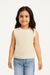 POMPdeLUX Girl's Beige Sleeveless Blouse| POMPdeLUX in Lebanon