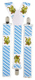 Fries Blue & White Bavarian Checkered Suspenders | Fries In Lebanon