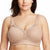 Glamorise Women's Tan Lace Solid Full-Coverage Bra