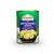 Hand holding a can of Alwadi Artichoke Hearts against a gray background