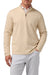 Mizzen+Main Men's Beige KPI Quarter Zip Pullover Sweatshirt