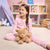 Sinsay Girl's Light Pink Long Sleeve Crew Neck Pajama Top