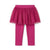 A toddler girl's two-piece outfit featuring bright magenta pink leggings and a matching ruffled tulle tutu skirt, displayed flat against a solid white background.