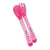 Pink spoon and fork set with 'Optima' branding on a white background