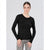 Sinsay Women's Black Round Neck with Long Sleeve Ribbed Texture Blouse