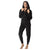 Felina Women's Black Velour Hoodie And Jogger Pajama Set