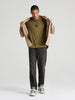 Sinsay Men's Olive Green Printed Round Neck T-Shirt | Sinsay In Lebanon