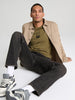 Sinsay Men's Olive Green Printed Round Neck T-Shirt | Sinsay In Lebanon