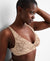 State of Day Women's Beige Animal Printed Cotton Blend Bra