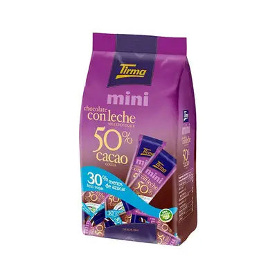 Tirma Mini Milk Chocolate Bars 50% Cocoa 180G
