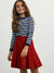 Reserved Girl's Burgundy Flew Pleated Skirt | Reserved In Lebanon