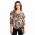 Vince Camuto Women's Brown Off Shoulder Three-Quarter-Sleeve Blouse
