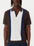 Frank And Oak Men's Brown Linen Colorblocked Polo Sweater|Frank And Oak In Lebanon