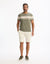 Celio Men's Two-Tone Khaki T-Shirt | Celio In Lebanon