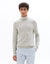 Celio Men's Gray Cotton Roll Neck Pique Sweater|Celio In Lebanon