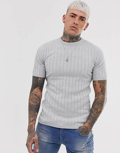 ASOS Design Men's Grey T-Shirt 101212673  AMF49 shr lr93