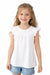 Ativo Girl's White Raffle Sleeveless Dress | Ativo In Lebanon