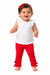 Ativo Baby Girl's Red Legging With Lattice Ankle | Ativo In Lebanon