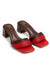New York & Company Women's Red/Brown Hera Square Toe Mules | New York & Company In Lebanon