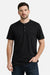 Celio Men's Faded Black Cotton-Blend Henley T-Shirt | Celio In Lebanon
