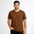 Celio Men's Brown Stretch Round-Neck T-Shirt | Celio In Lebanon