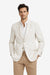 Celio Men's Beige Pinstripe Linen-Blend Blazer | Celio In Lebanon