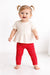 Ativo Baby Girl's Red Printed Leggings | Ativo In Lebanon