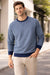 Celio Men's Heather Navy Regular Round Neck Sweatshirt |Celio In Lebanon