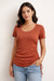 Derek Heart Women's All Spice Side-Ruched Short-Sleeve Blouse | Derek Heart In Lebanon