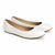 Sun & Stone Women's White Eliana Cushioned Insoles Round-Toe Ballet Flats | Sun & Stone In Lebanon