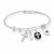 Unwritten Women's Silver Cross Multi-Charm Bangle Bracelet | Unwritten in Lebanon